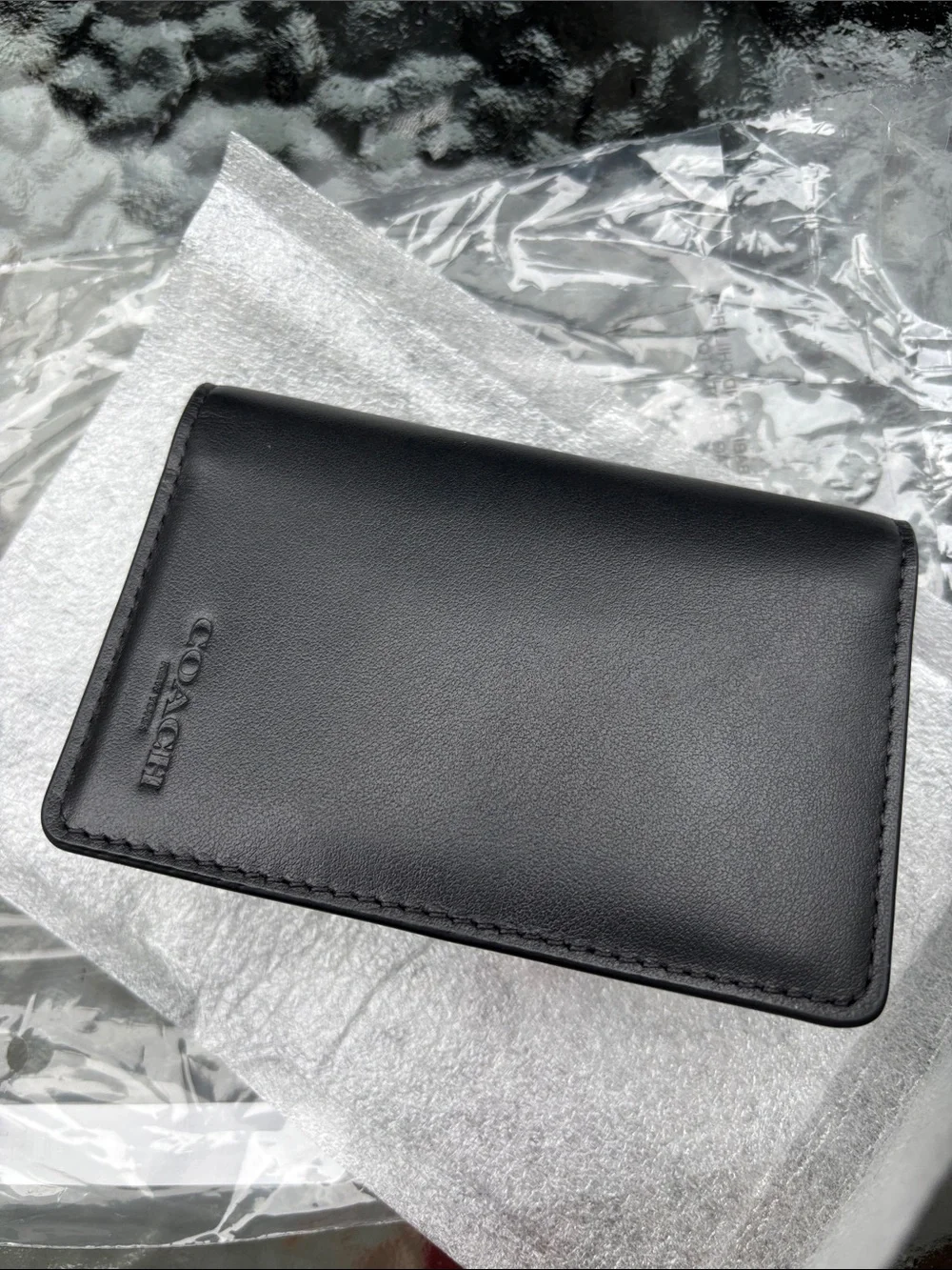 Coach black leather  Id Wallet